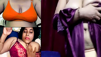 Vixxen Indien Mature Avec De Gros Seins Et Des Tétons En Saree