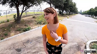 Ginger Grey'S First Time In Public: Busty Teen'S Oral And Twerking