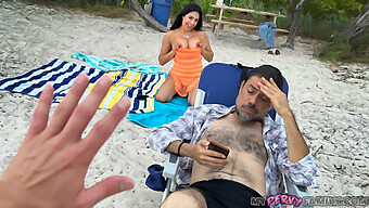 My Stepsister Lets Me Have Sex On The Beach And Swallows Cum