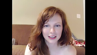 18-Year-Old Redhead'S Cute Face And Sexy Body On Webcam