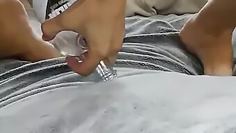 Bottle Masturbation: A Teen (18+) Tries To Fill A Bottle