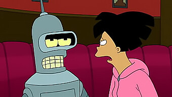 Amy And Bender'S Erotic Cartoon Adventure In Futurama