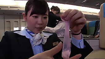 Asian Beauties In Uniform And Lingerie Indulge In Erotic Airline Hospitality