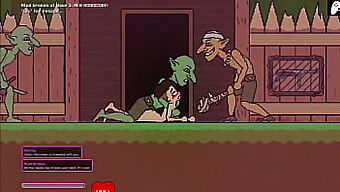 Japansk Hentai Gameplay P3: Naken Kvinnlig Överlevare Strider Mot Troll Och Misslyckas I Fångenskap