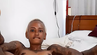 Ebony Luder Franceska Lässt Sich Dildo In Den Arsch Schieben