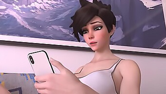 Anime-Style 3d Animation With Shaved Pussy And Dildo Masturbation