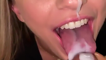 Amateur Teen Takes Down On Her Tongue