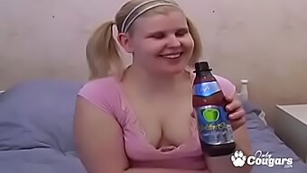 Fat Young Slut Gets Her Mouth Filled With Big Cock