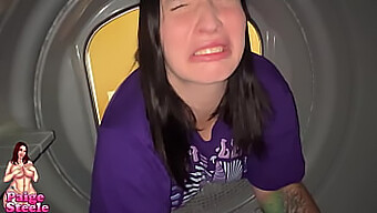 Amateur Brunette Gets Her Big Ass Stretched In Dryer