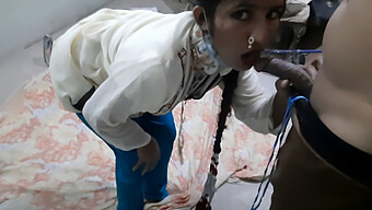 Indian Maid Gives A Deep Throat Blowjob To A Cock In Cowgirl Position