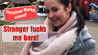 Stranger Fucks Me Bare And Swallows My Cum At Christmas Market