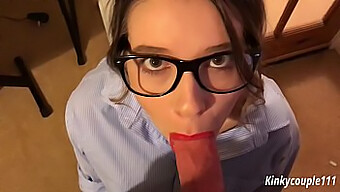 Homemade Video Of A Geeky Employee Getting Blackmailed Into A Blowjob