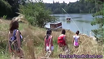 Euro Babes In Boat Orgy With Small Tits