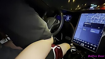 Pornstar Bailey Base Gives A Wild Ride In Tesla With Her Tinder Date