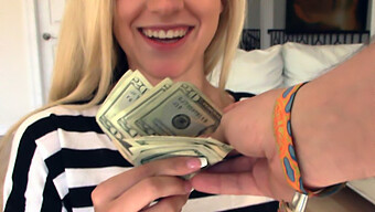 Cash For Clit: Busty Blonde Teen Gets Paid To Fuck