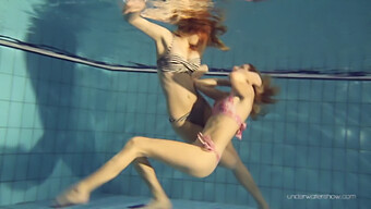 Blonde And Brunette Lesbians Explore Their Sexuality Underwater