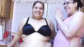 Fat And Beautiful Latinas Indulge In Creams In The Kitchen